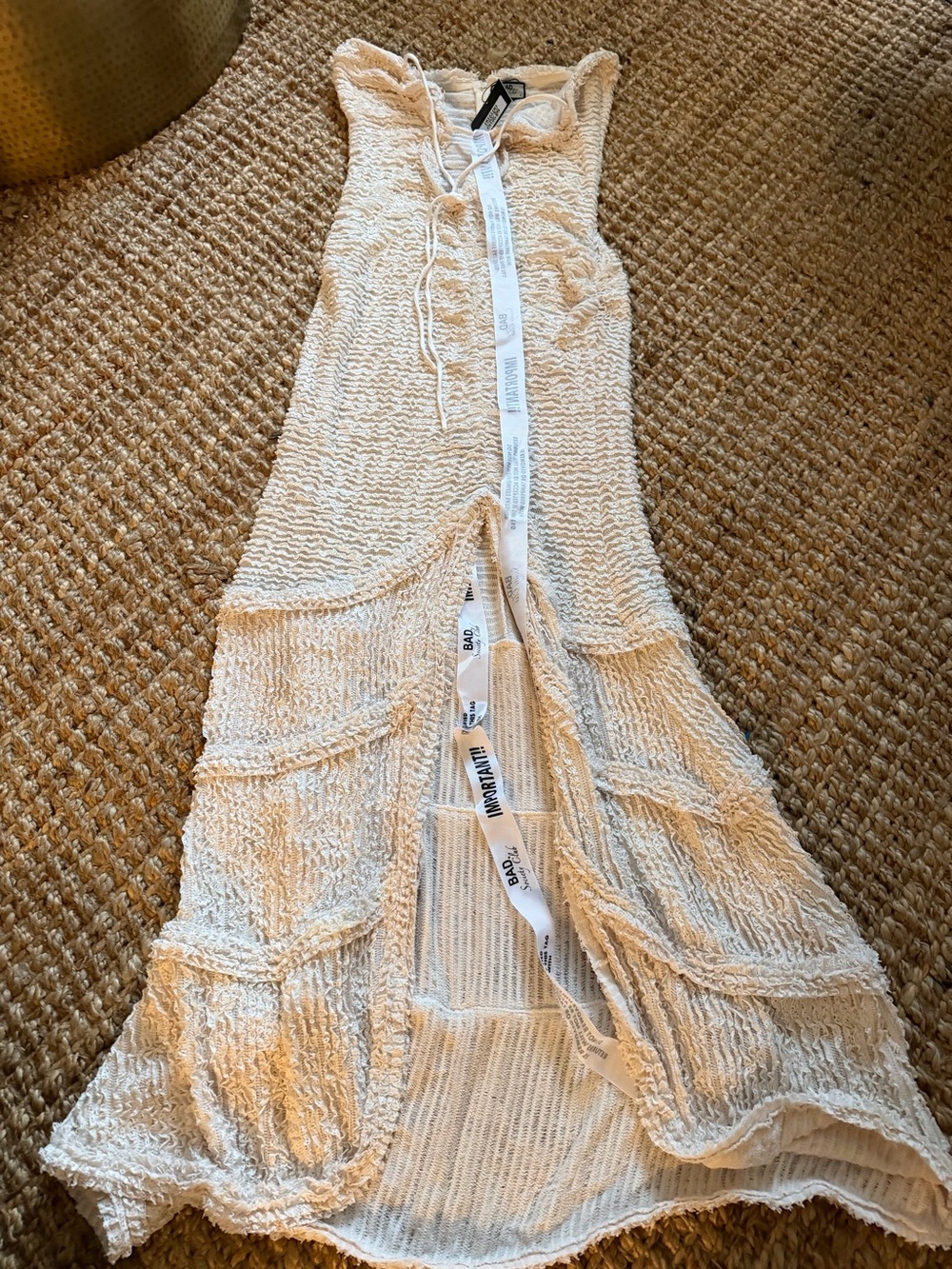 Light Cream Textured  Maxi dress